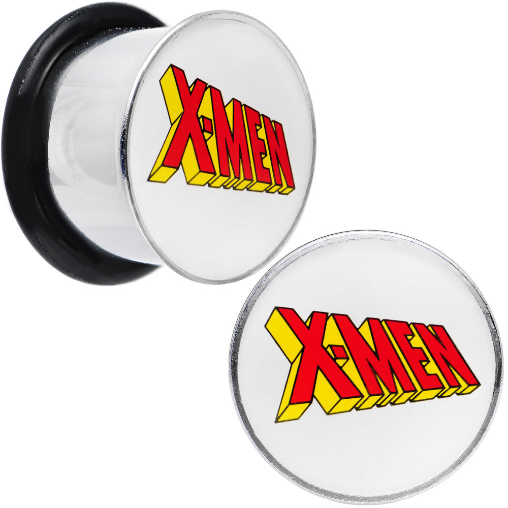 BodyCandy 9/16 Licensed X-Men Single Flare Steel Tunnel Plugs Set — main product shot