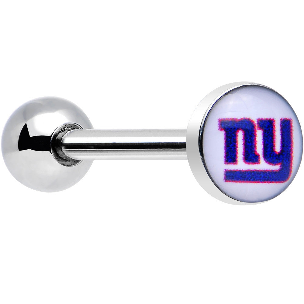 BodyCandy Officially Licensed NFL New York Giants Barbell Tongue Ring — main product shot
