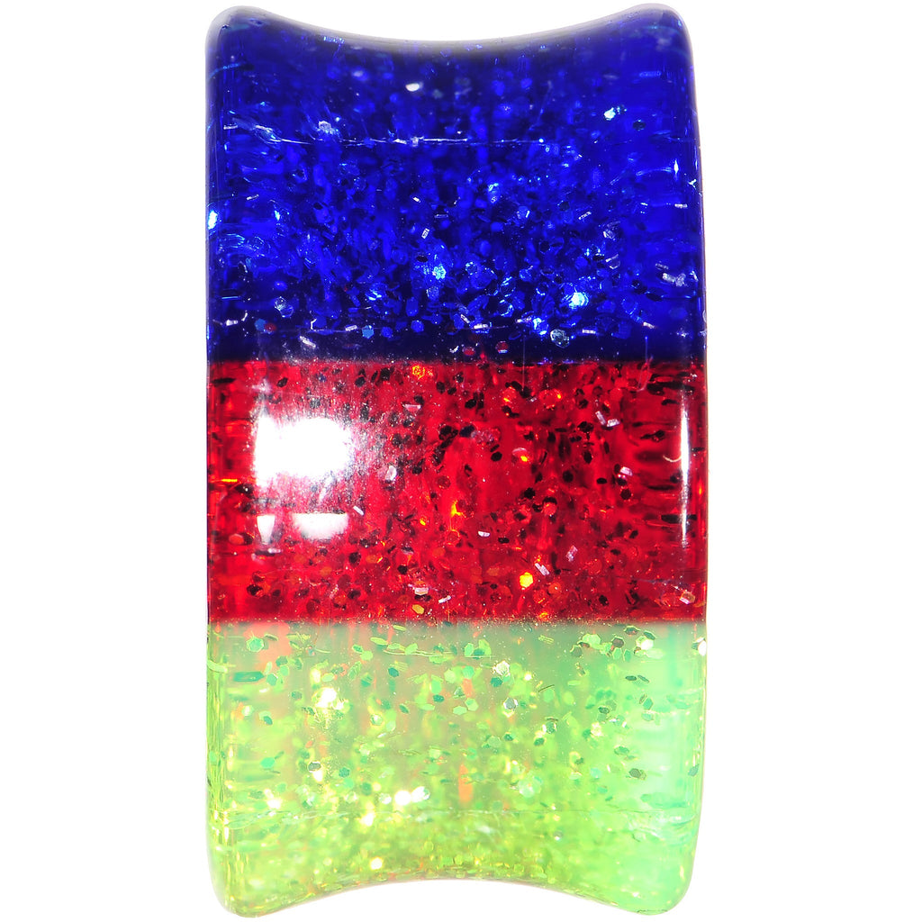 BodyCandy 18mm Green Red Blue Acrylic Vibrant Glitter Saddle Plug — lifestyle context