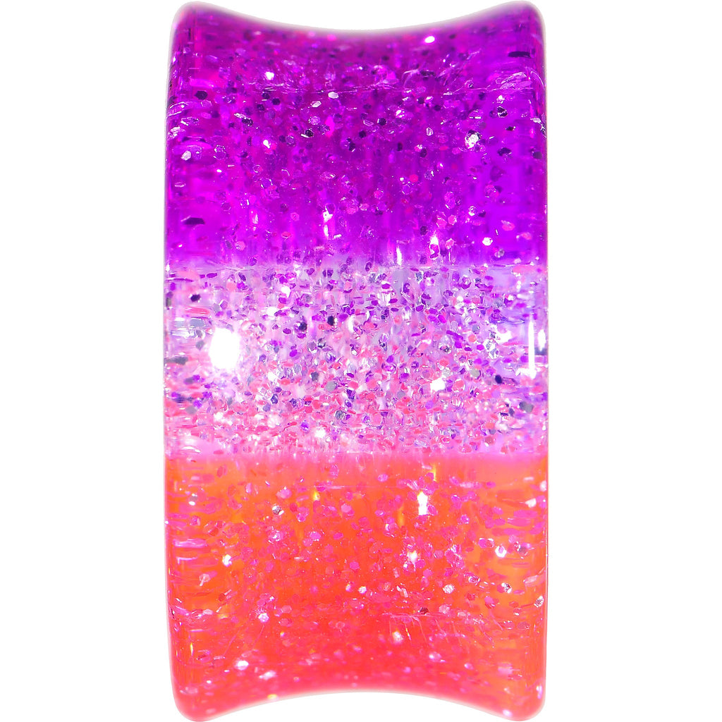 BodyCandy 18mm Multi Pink Acrylic Perfectly Rosy Glitter Saddle Plug — lifestyle context