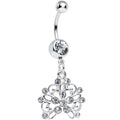 BodyCandy Clear Gem Sparkling Lisbon Lace Dangle Belly Ring — main product shot