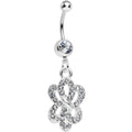 BodyCandy Clear Gem Sparkling Sailor Knot Dangle Belly Ring — main product shot