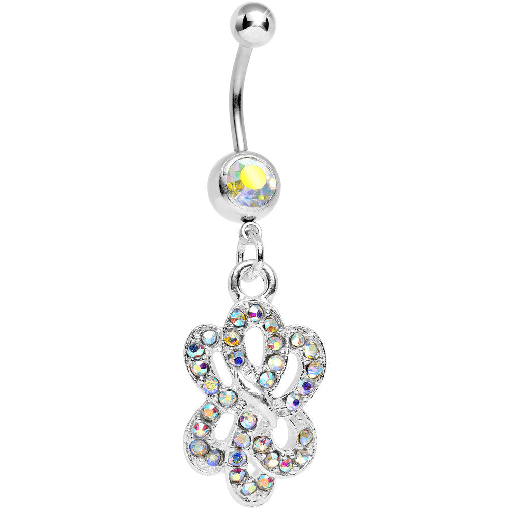 BodyCandy Aurora Gem Sparkling Sailor Knot Dangle Belly Ring — main product shot