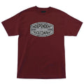 Independent ITC Curb Short Sleeve Mens T-Shirt - Burgundy by Skates USA