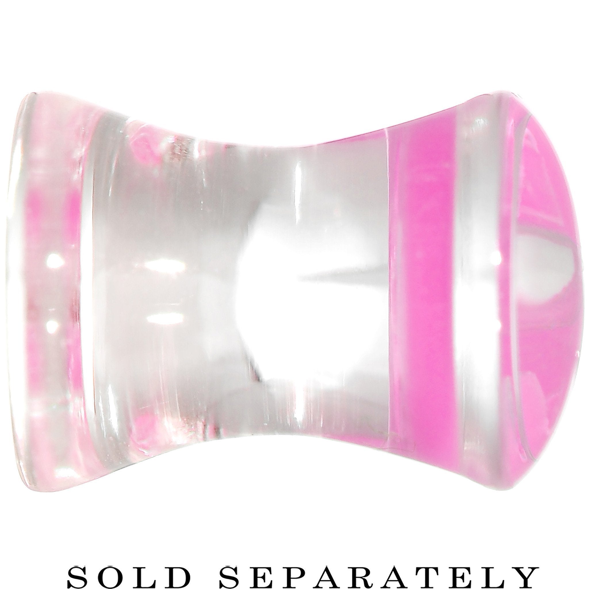 BodyCandy Clear Pink Acrylic Set Sail Nautical Anchor Saddle Plug Available in Sizes 6mm to 20mm — lifestyle context