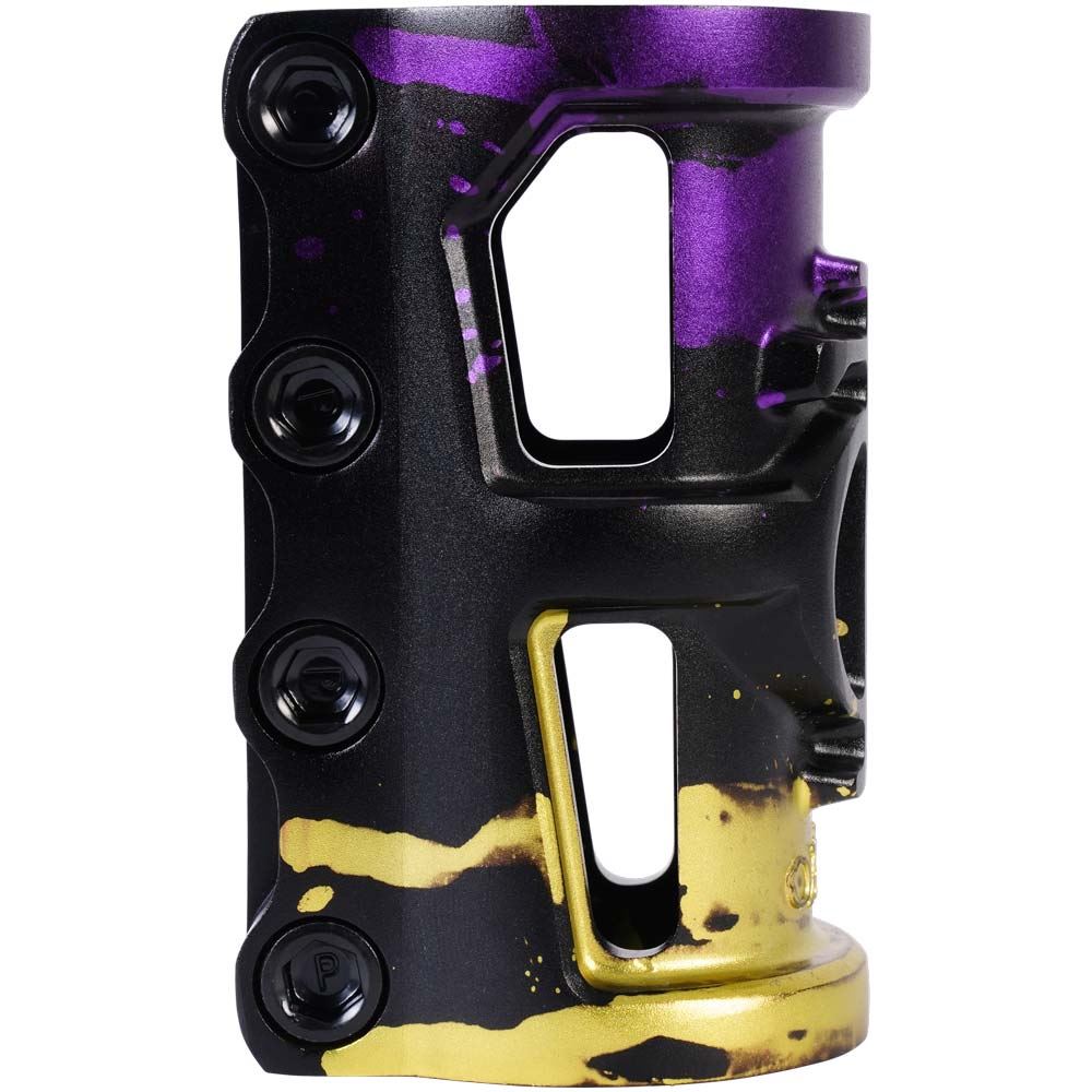 Oath Cage V2 SCS 4 Bolt Clamp - Black/Purple/Yellow