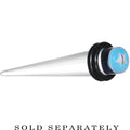 BodyCandy 0G Clear Light Blue Acrylic Wish on a Star Taper — main product shot