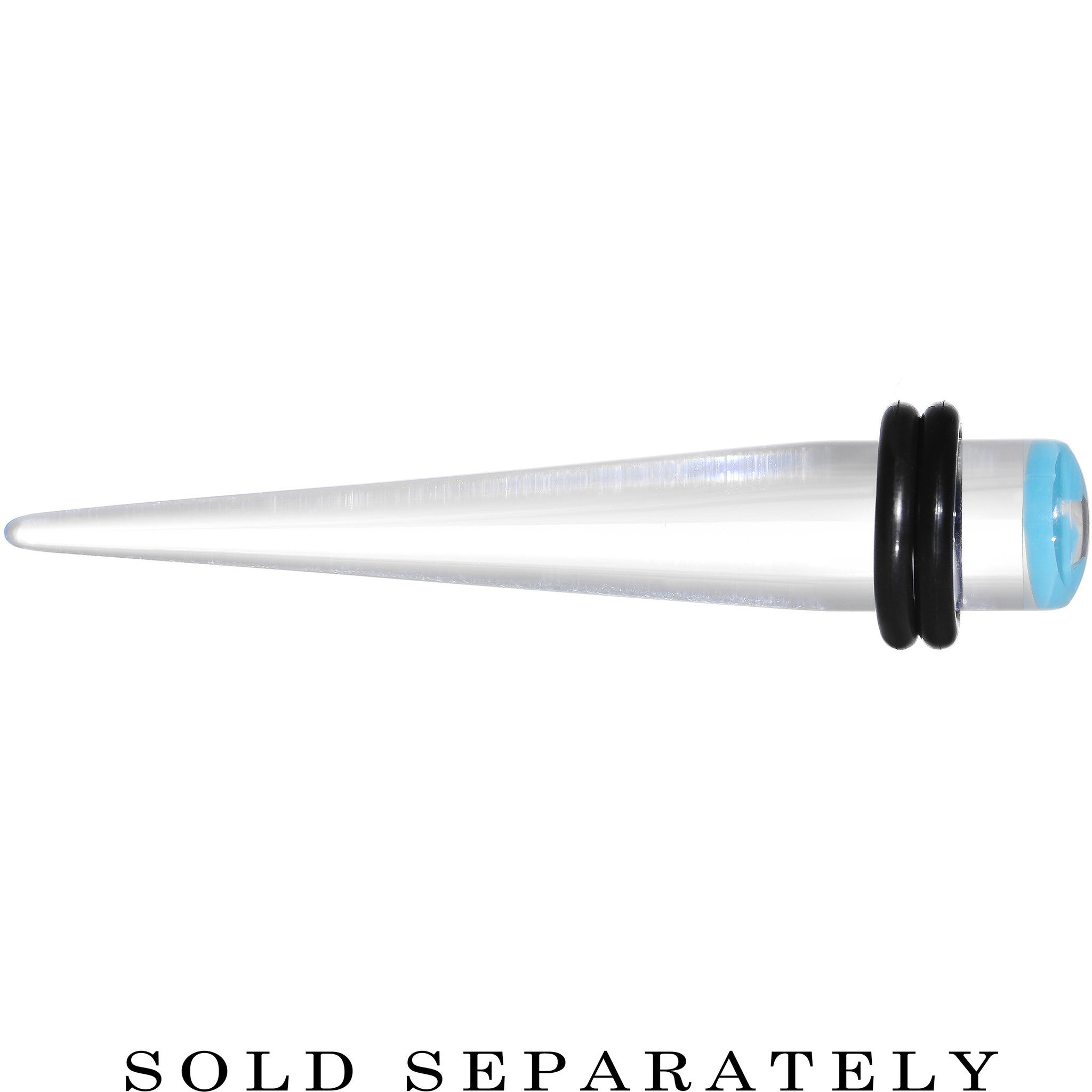 BodyCandy 0G Clear Light Blue Acrylic Wish on a Star Taper — lifestyle context