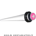 BodyCandy 0G Clear Pink Acrylic Wish on a Star Taper — main product shot