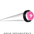 BodyCandy 00G Clear Pink Acrylic Wish on a Star Taper — main product shot