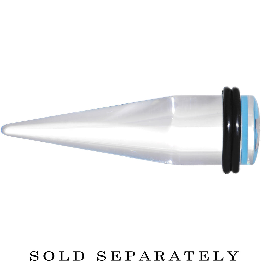 BodyCandy 9/16 Clear Light Blue Acrylic Wish on a Star Taper — lifestyle context