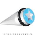 BodyCandy 18mm Clear Light Blue Acrylic Wish on a Star Taper — main product shot