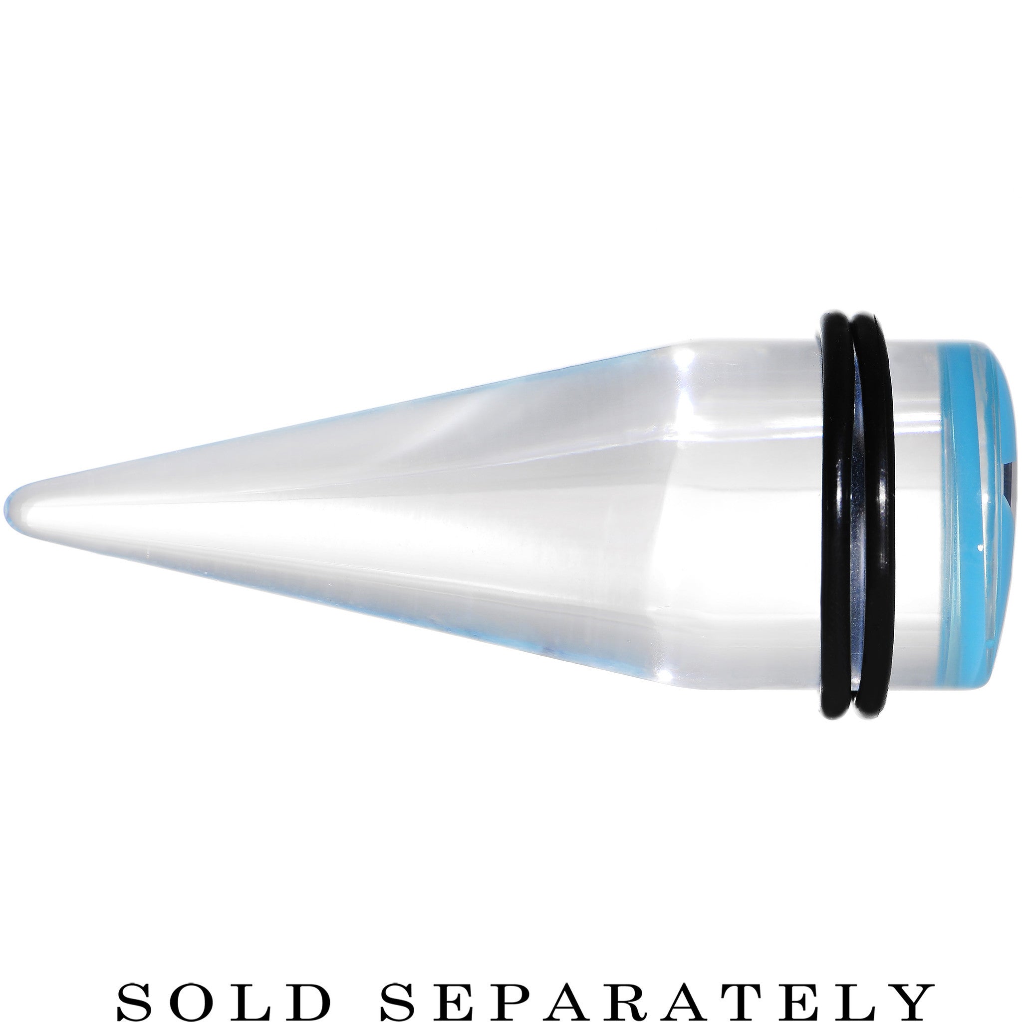 BodyCandy 18mm Clear Light Blue Acrylic Wish on a Star Taper — lifestyle context