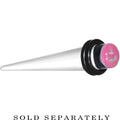 BodyCandy 0G Clear Pink Acrylic Set Sail Nautical Anchor Taper — main product shot