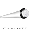 BodyCandy 00G Clear White Acrylic Set Sail Nautical Anchor Taper — main product shot