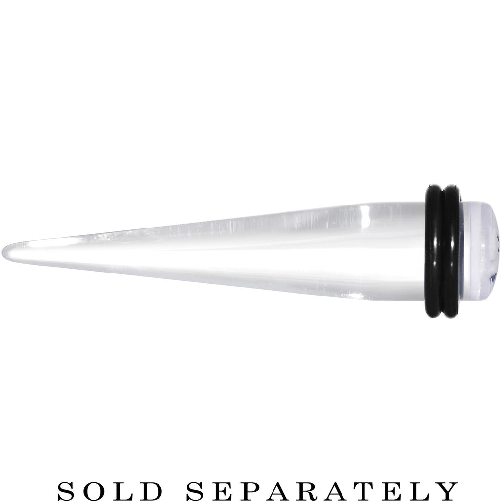 BodyCandy 00G Clear White Acrylic Set Sail Nautical Anchor Taper — lifestyle context