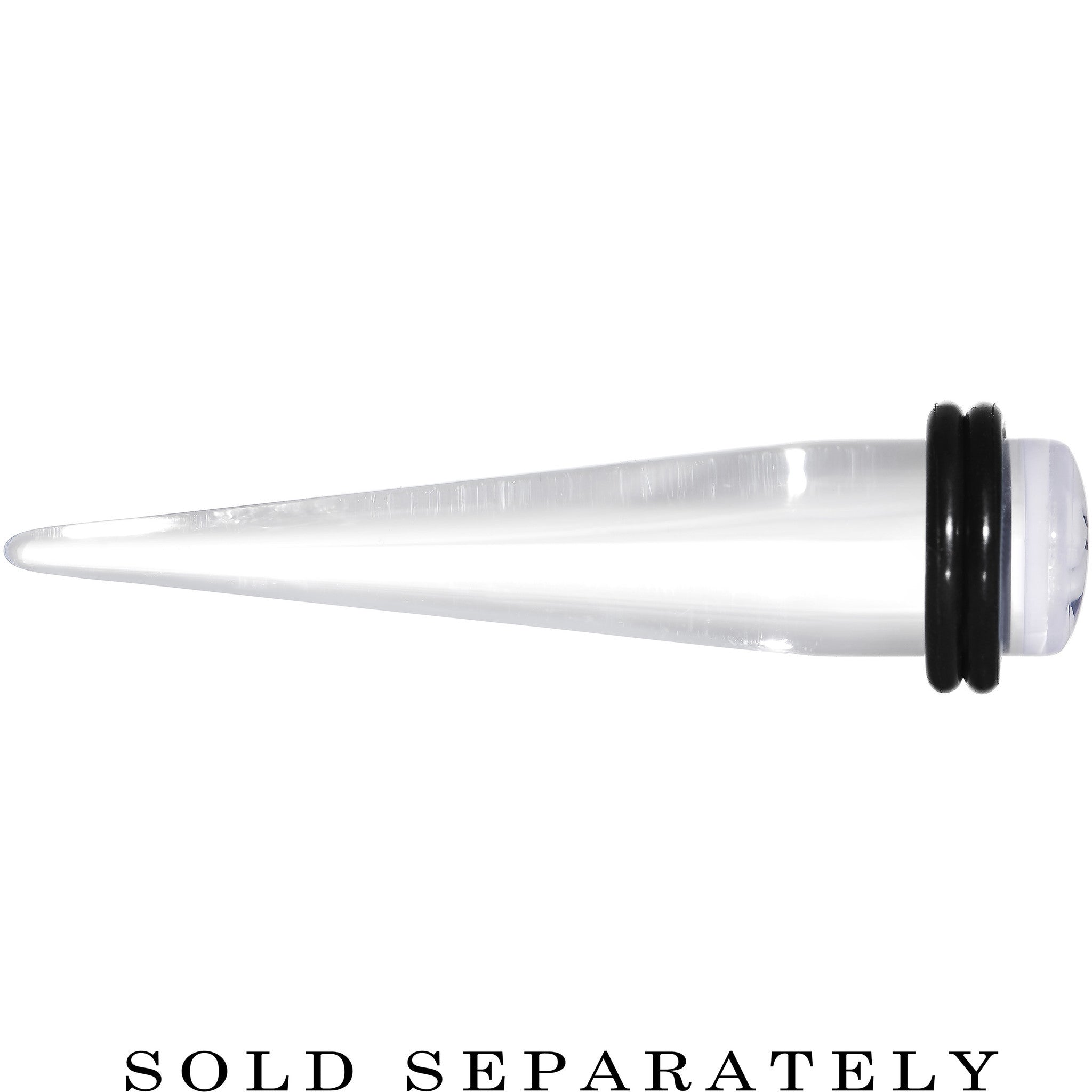 BodyCandy 00G Clear White Acrylic Set Sail Nautical Anchor Taper — lifestyle context