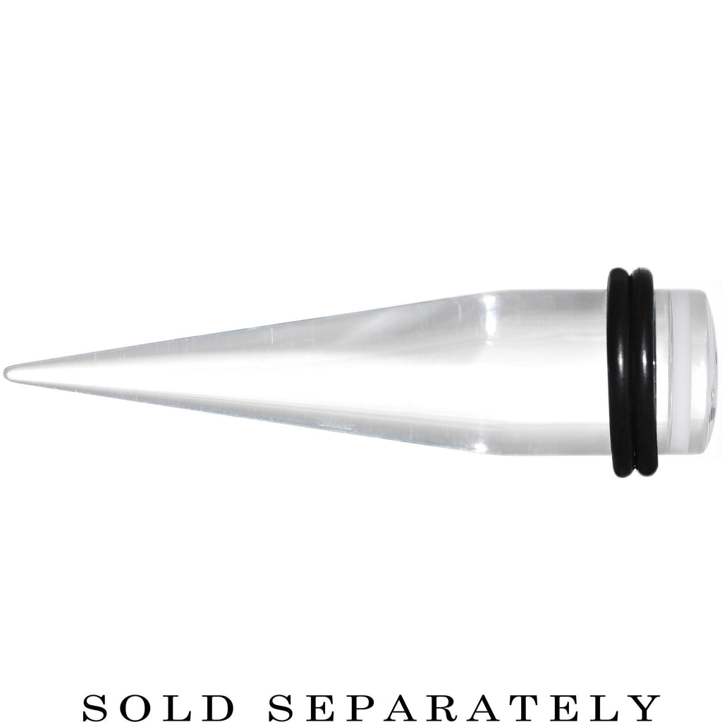 BodyCandy 1/2 Clear White Acrylic Set Sail Nautical Anchor Taper — lifestyle context