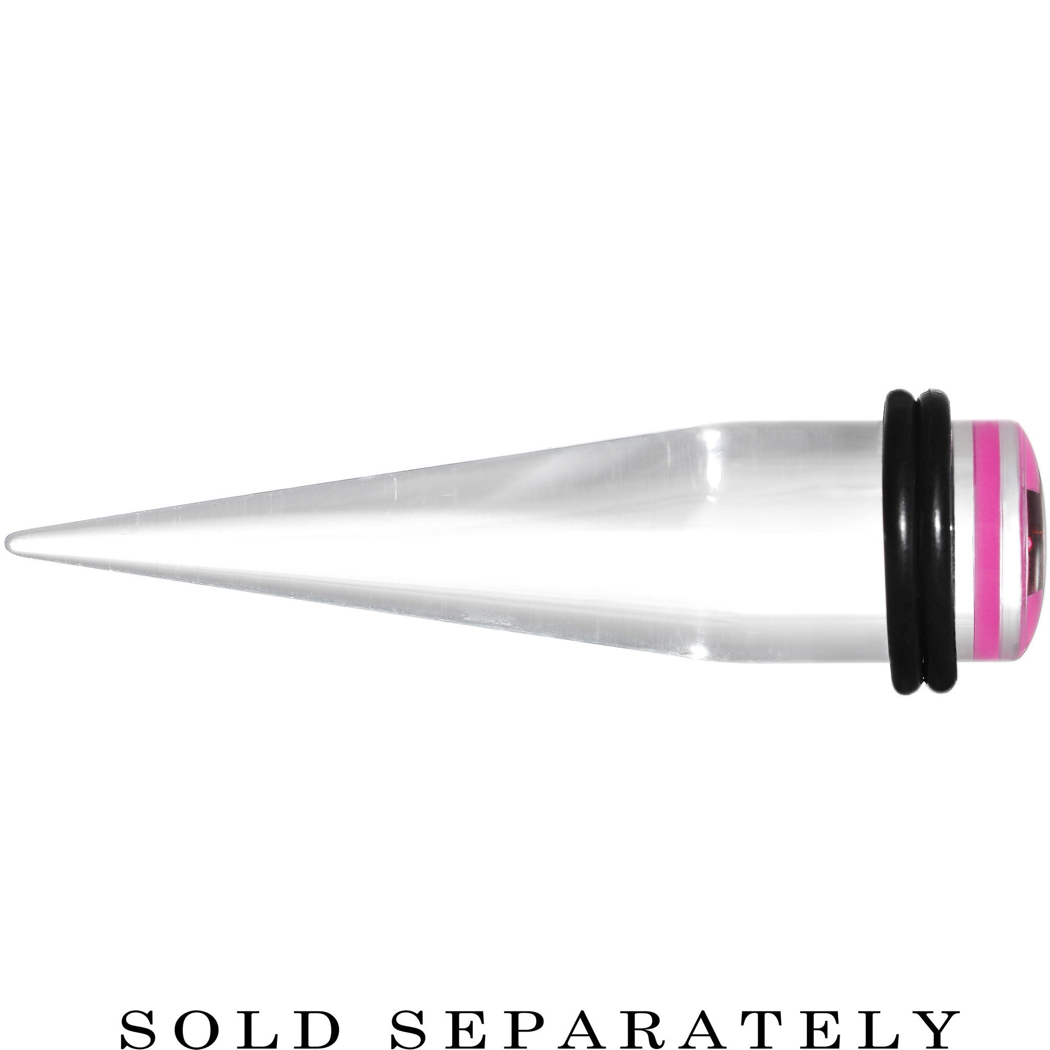 BodyCandy 1/2 Clear Pink Acrylic Set Sail Nautical Anchor Taper — lifestyle context