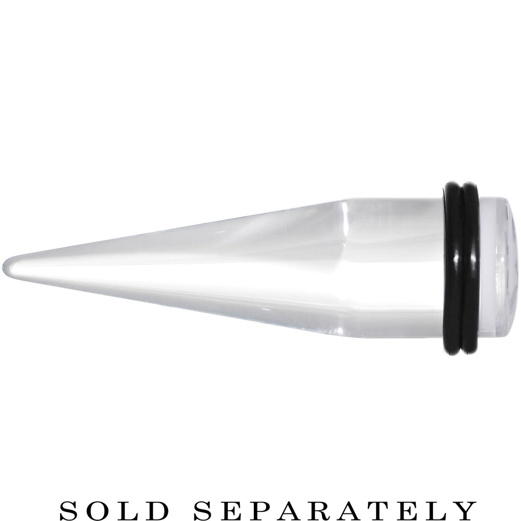 BodyCandy 9/16 Clear White Acrylic Set Sail Nautical Anchor Taper — lifestyle context