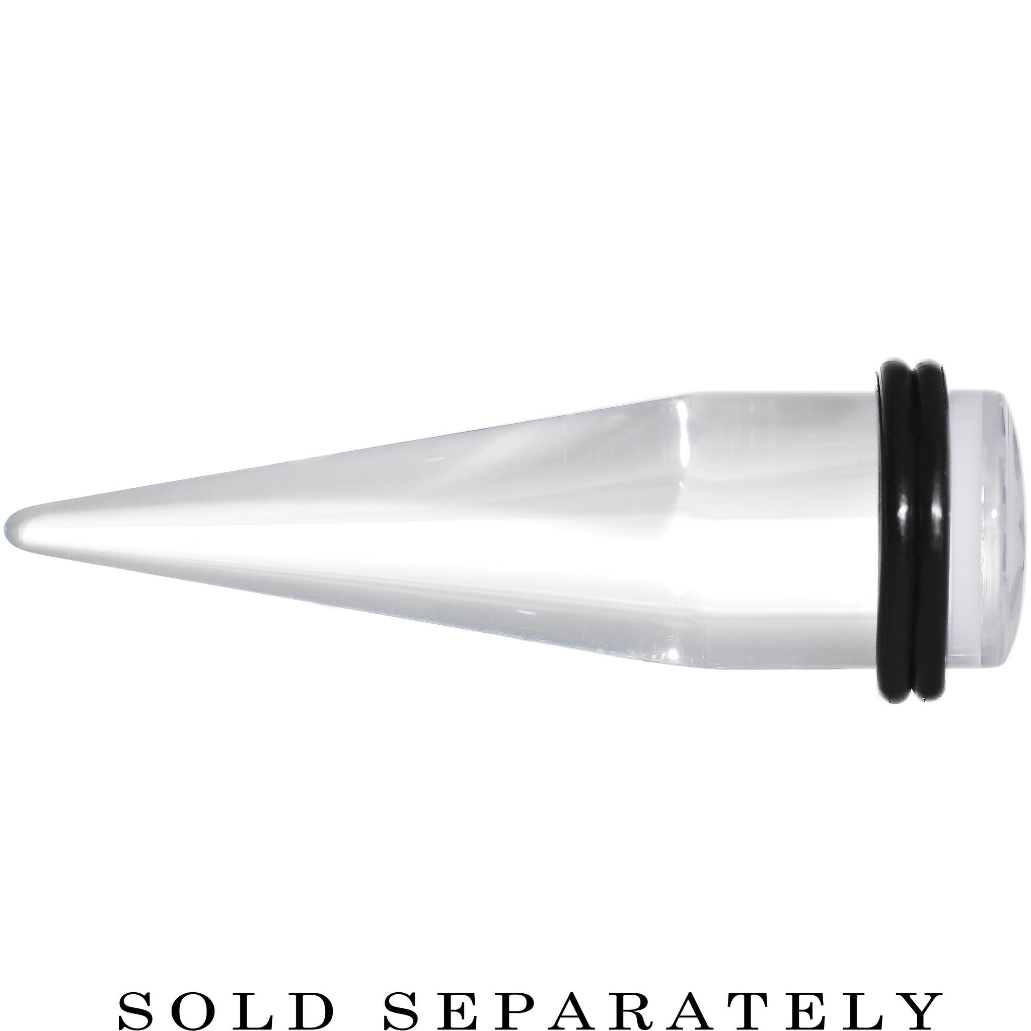BodyCandy 9/16 Clear White Acrylic Set Sail Nautical Anchor Taper — lifestyle context