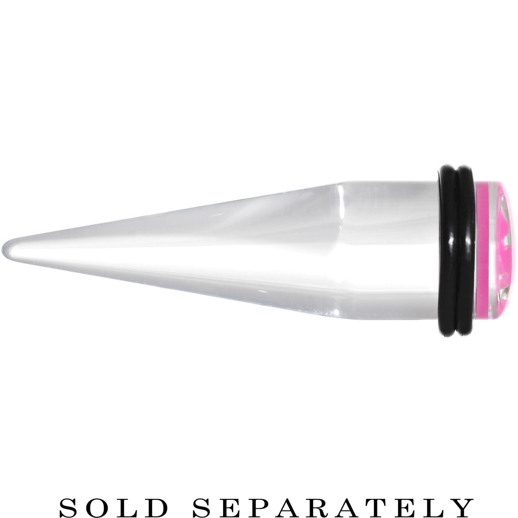 BodyCandy 9/16 Clear Pink Acrylic Set Sail Nautical Anchor Taper — lifestyle context