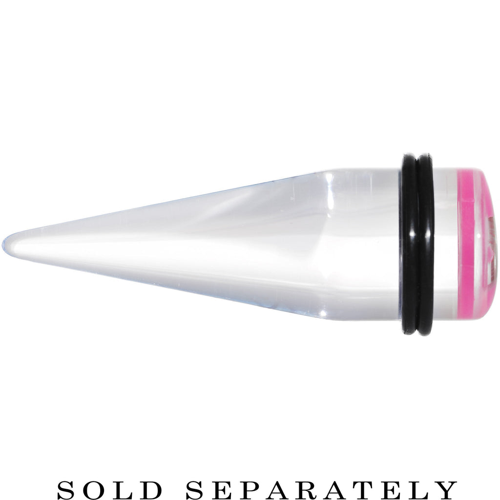 BodyCandy 5/8 Clear Pink Acrylic Set Sail Nautical Anchor Taper — lifestyle context