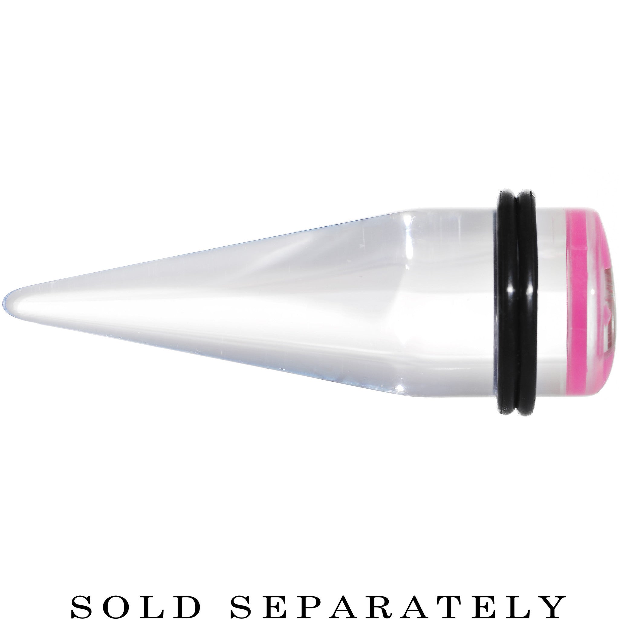 BodyCandy 5/8 Clear Pink Acrylic Set Sail Nautical Anchor Taper — lifestyle context