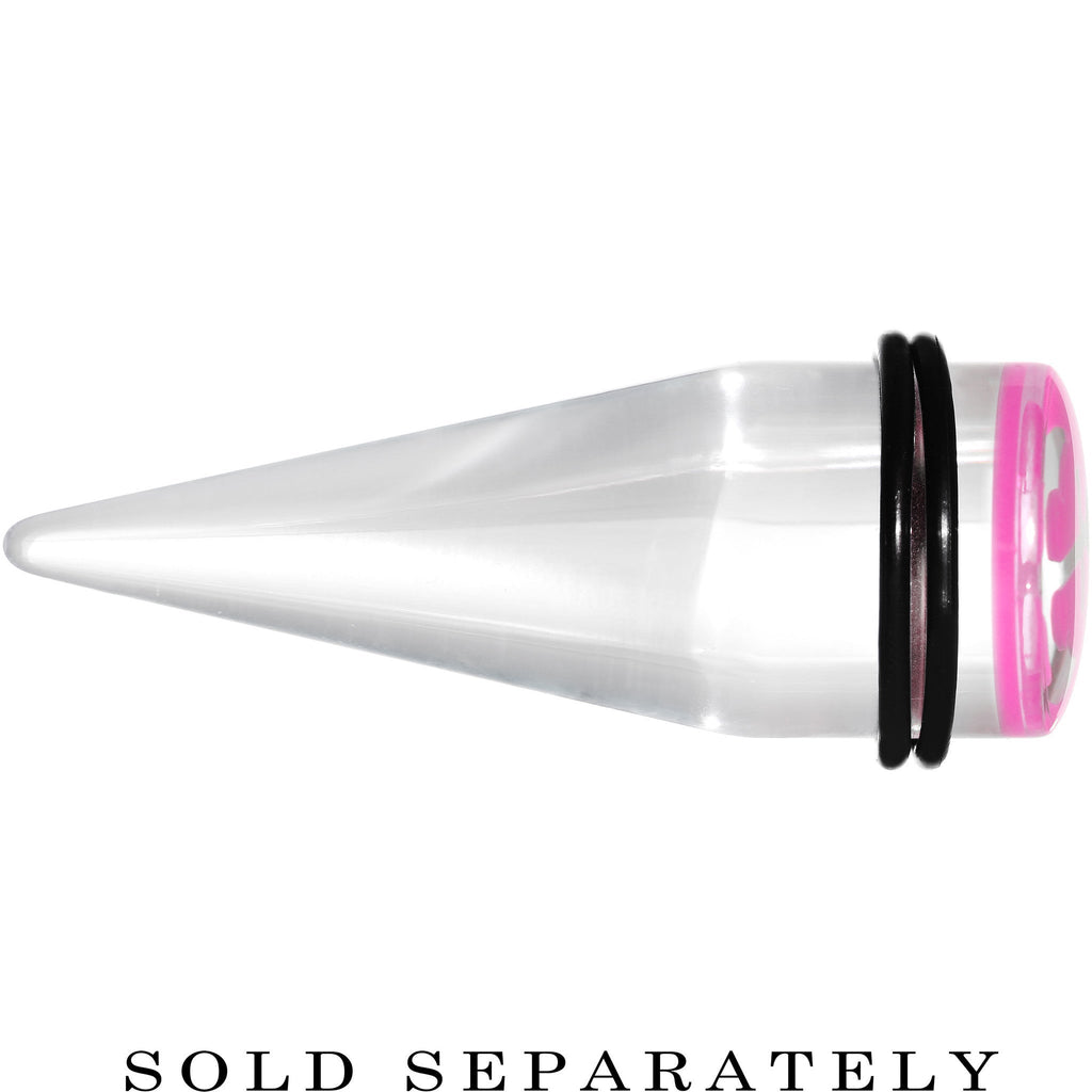 BodyCandy 18mm Clear Pink Acrylic Set Sail Nautical Anchor Taper — lifestyle context