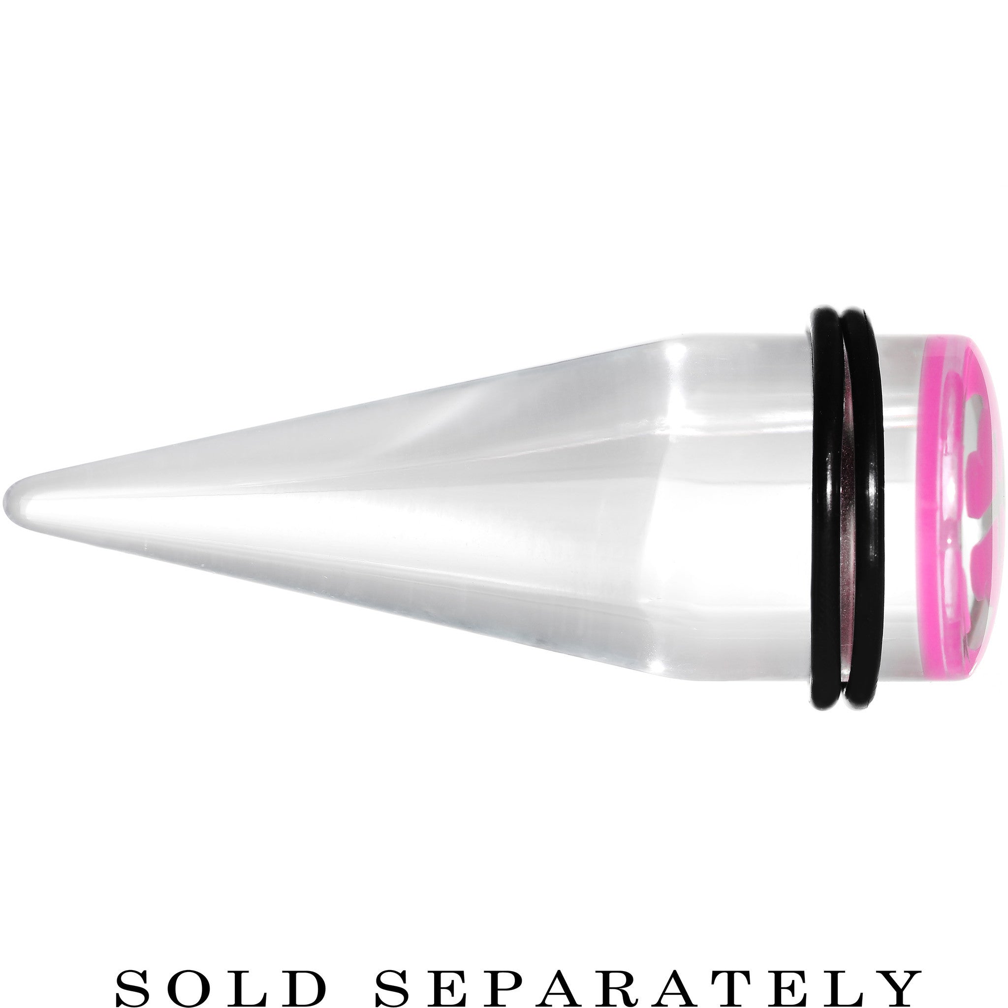 BodyCandy 18mm Clear Pink Acrylic Set Sail Nautical Anchor Taper — lifestyle context