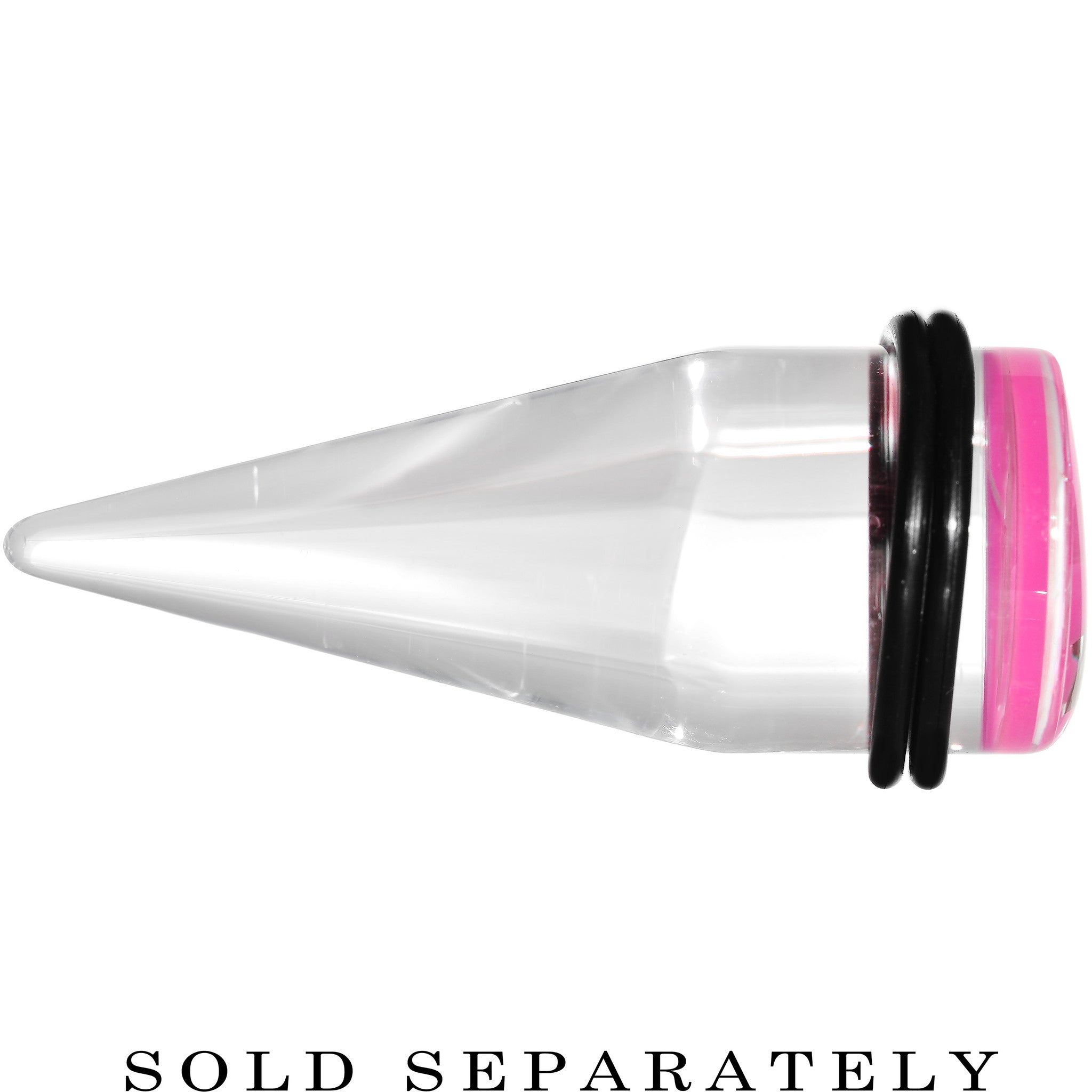 BodyCandy 20mm Clear Pink Acrylic Set Sail Nautical Anchor Taper — lifestyle context