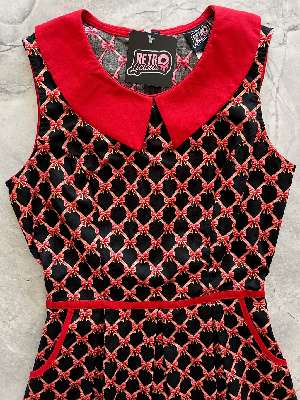 Bow Collared Dress - Large only