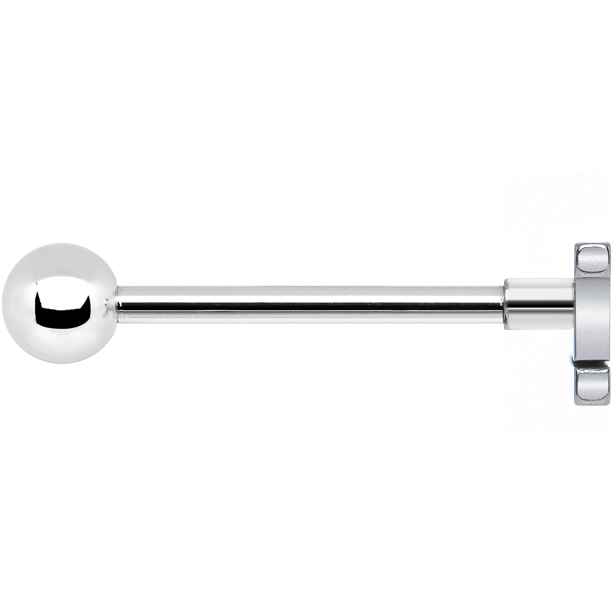 BodyCandy Officially Licensed NFL 3D New York Giants Barbell Tongue Ring — detail close-up