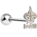BodyCandy Officially Licensed NFL Cut Out New Orleans Saints Barbell Tongue Ring — main product shot