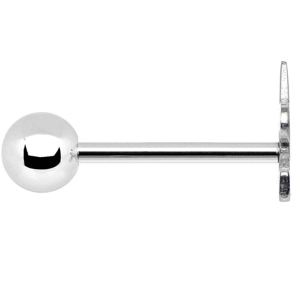 BodyCandy Officially Licensed NFL Cut Out New Orleans Saints Barbell Tongue Ring — detail close-up