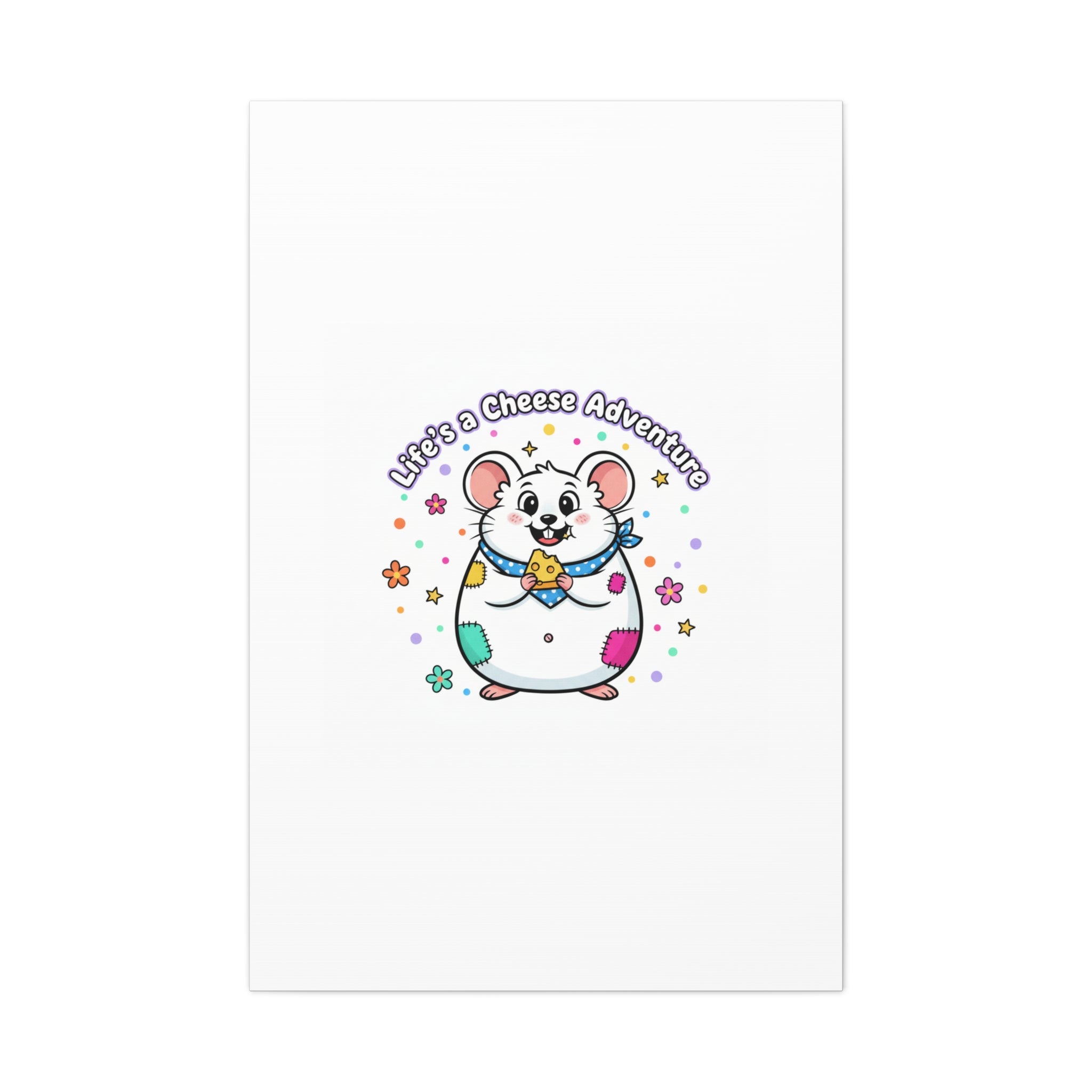 Life's a Cheese Adventure Canvas | Rodent-Core rat art print