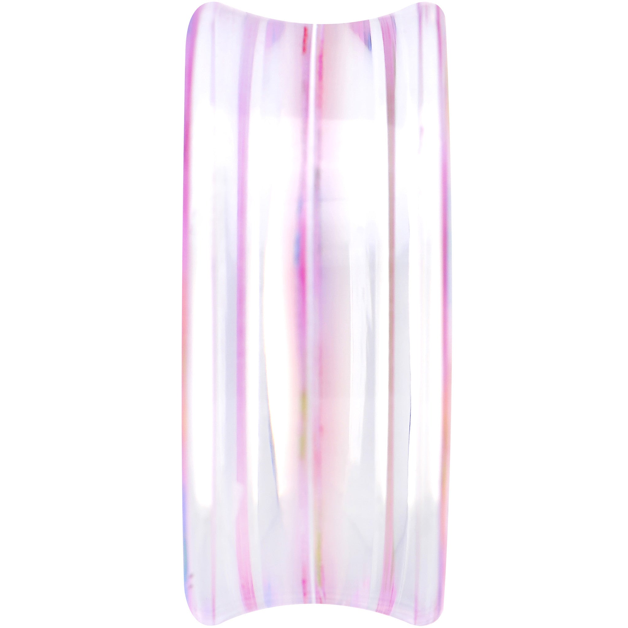 BodyCandy 36mm Acrylic Pink Multicolored Flower Power Saddle Plug — lifestyle context