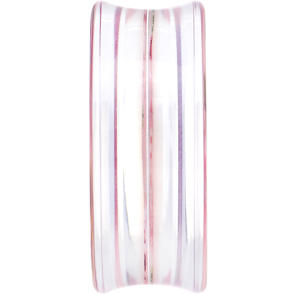 BodyCandy 36mm Acrylic Pink Grandma's Wallpaper Flowered Saddle Plug — lifestyle context