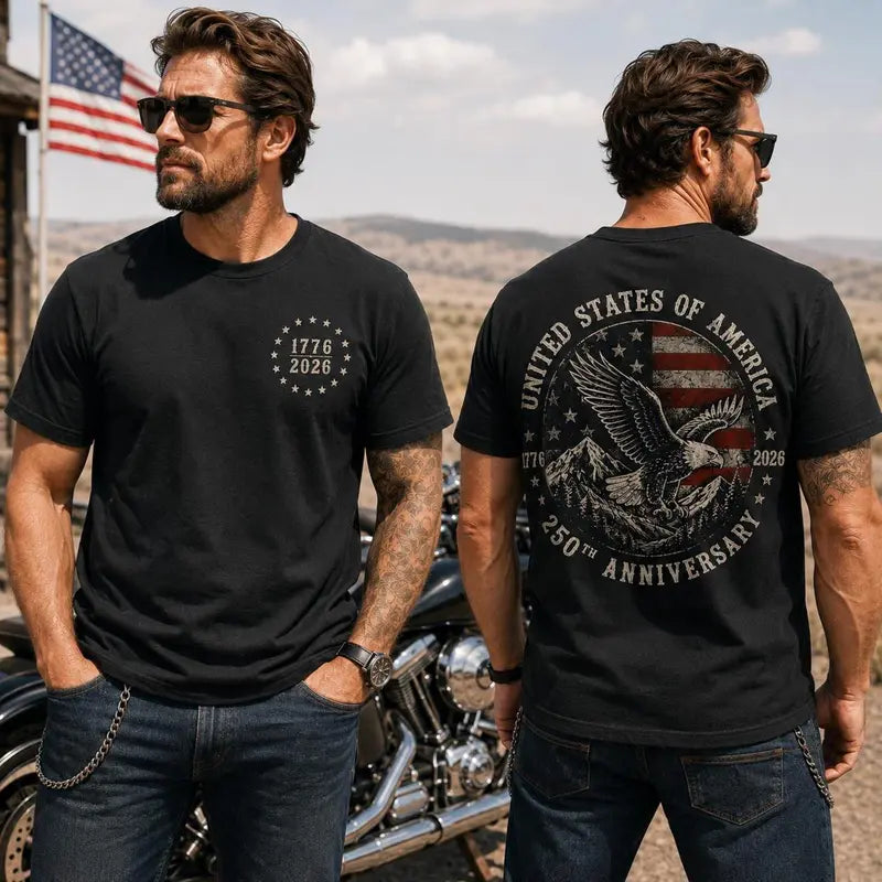 America 250 Patriotic Eagle T-Shirt – 1776–2026 Semi-Quincentennial Anniversary Commemorative Unisex Graphic Tee