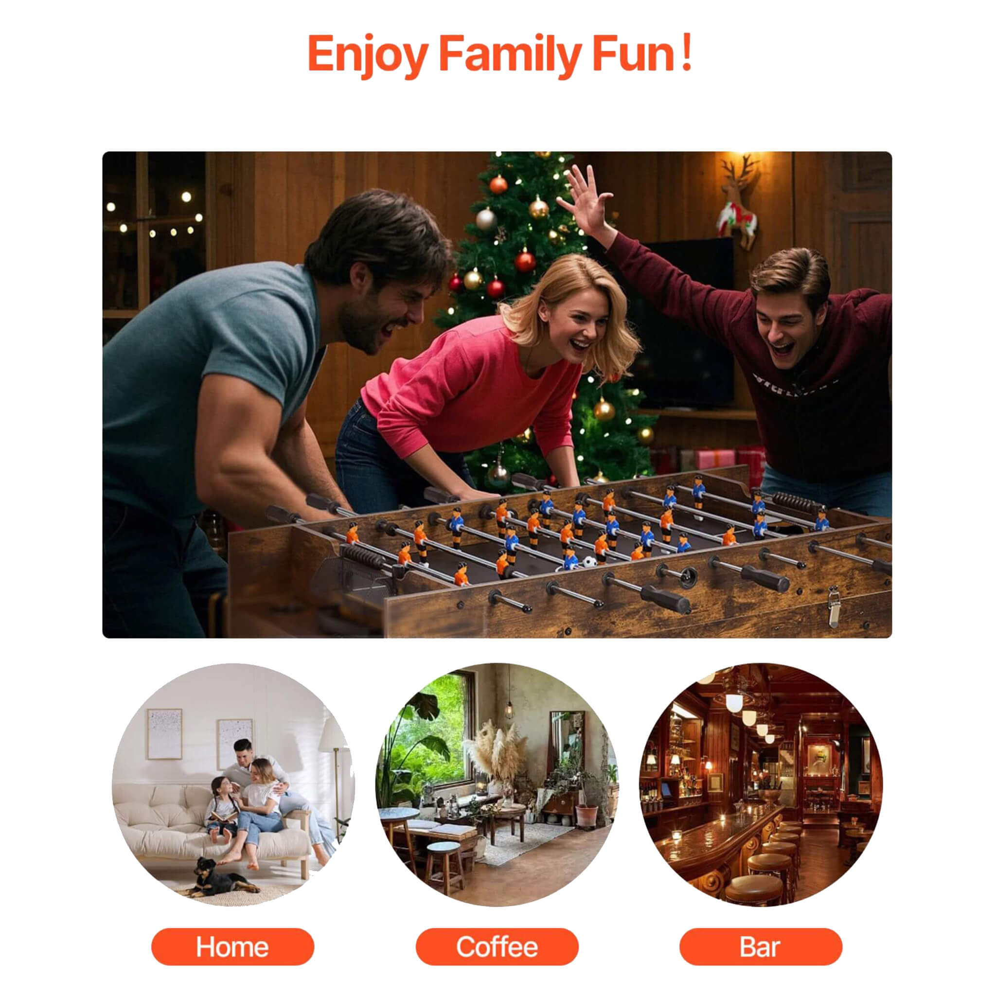 54-Inch 3-In-1 Air Hockey, Ping Pong And Foosball Table Combo (SAK14896) – SAKSBY WHOLESALE, view 9
