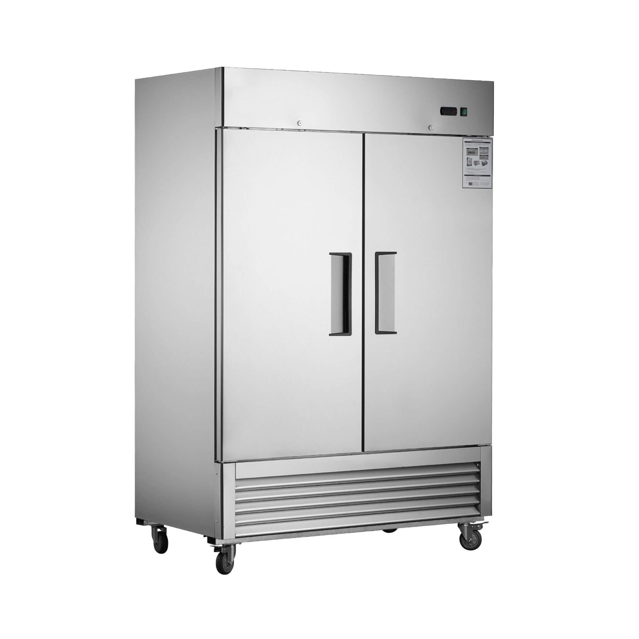 54-Inch 42.2 Cu.Ft Commercial Stainless Steel 2-Section Upright Reach-In Freezer (SAK35148) – SAKSBY WHOLESALE, view 3