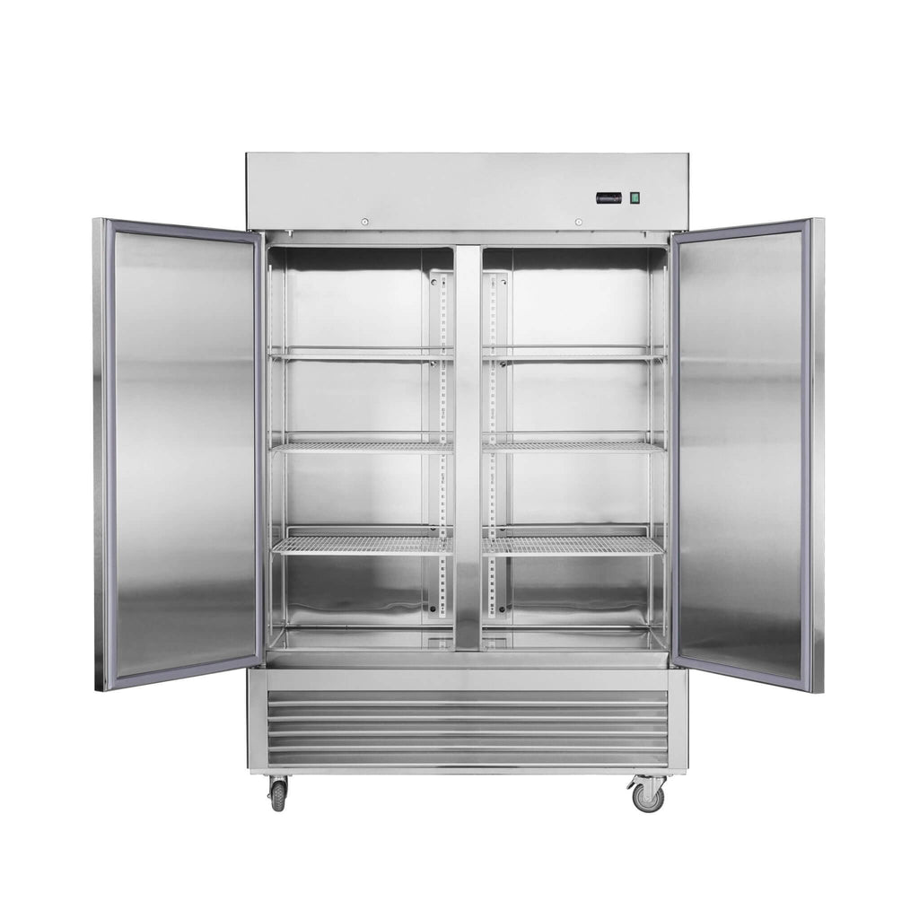 54-Inch 42.2 Cu.Ft Commercial Stainless Steel 2-Section Upright Reach-In Freezer (SAK35148) – SAKSBY WHOLESALE, view 11