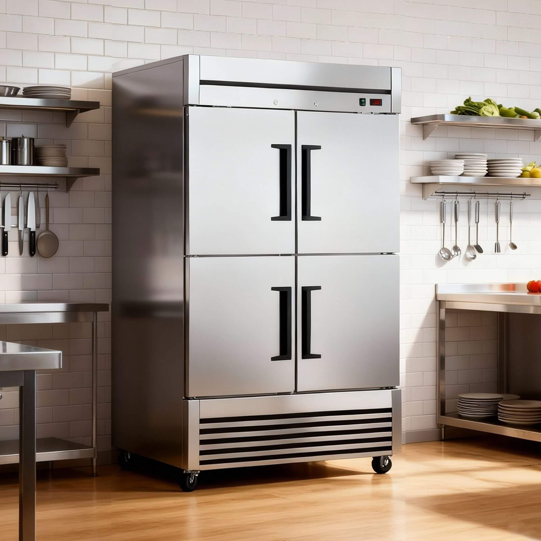 54-Inch 49 Cu.Ft Commercial 6-Shelves Stainless Steel Reach-In Freezer (SAK10247) – SAKSBY WHOLESALE, view 3