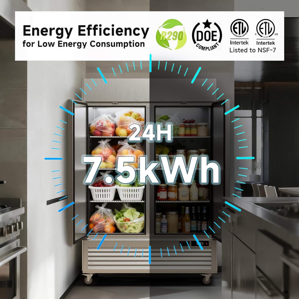 54-Inch Commercial 49 Cu.Ft 2-Door WiFi Refrigerator With Smart App Control (SAK10438) – SAKSBY WHOLESALE, view 6
