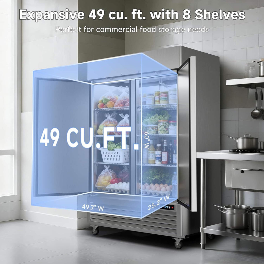 54-Inch Commercial 49 Cu.Ft 2-Door WiFi Refrigerator With Smart App Control (SAK10438) – SAKSBY WHOLESALE, view 8
