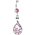BodyCandy Pink Cubic Zirconia Bubbling Snake Dangle Belly Ring — main product shot