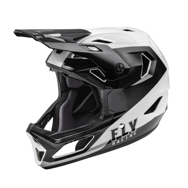 Fly Racing Rayce Full Face Helmet - Black/White by Skates USA