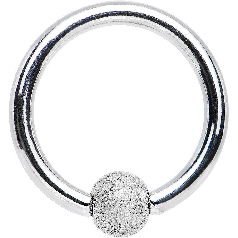 BodyCandy 16G 5/16 Sandblasted Ball BCR Captive Ring — main product shot