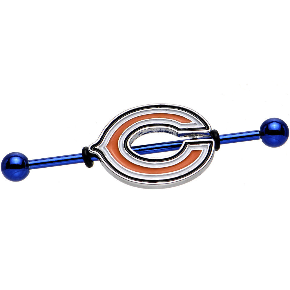 BodyCandy Officially Licensed NFL Chicago Bears Industrial Barbell — main product shot