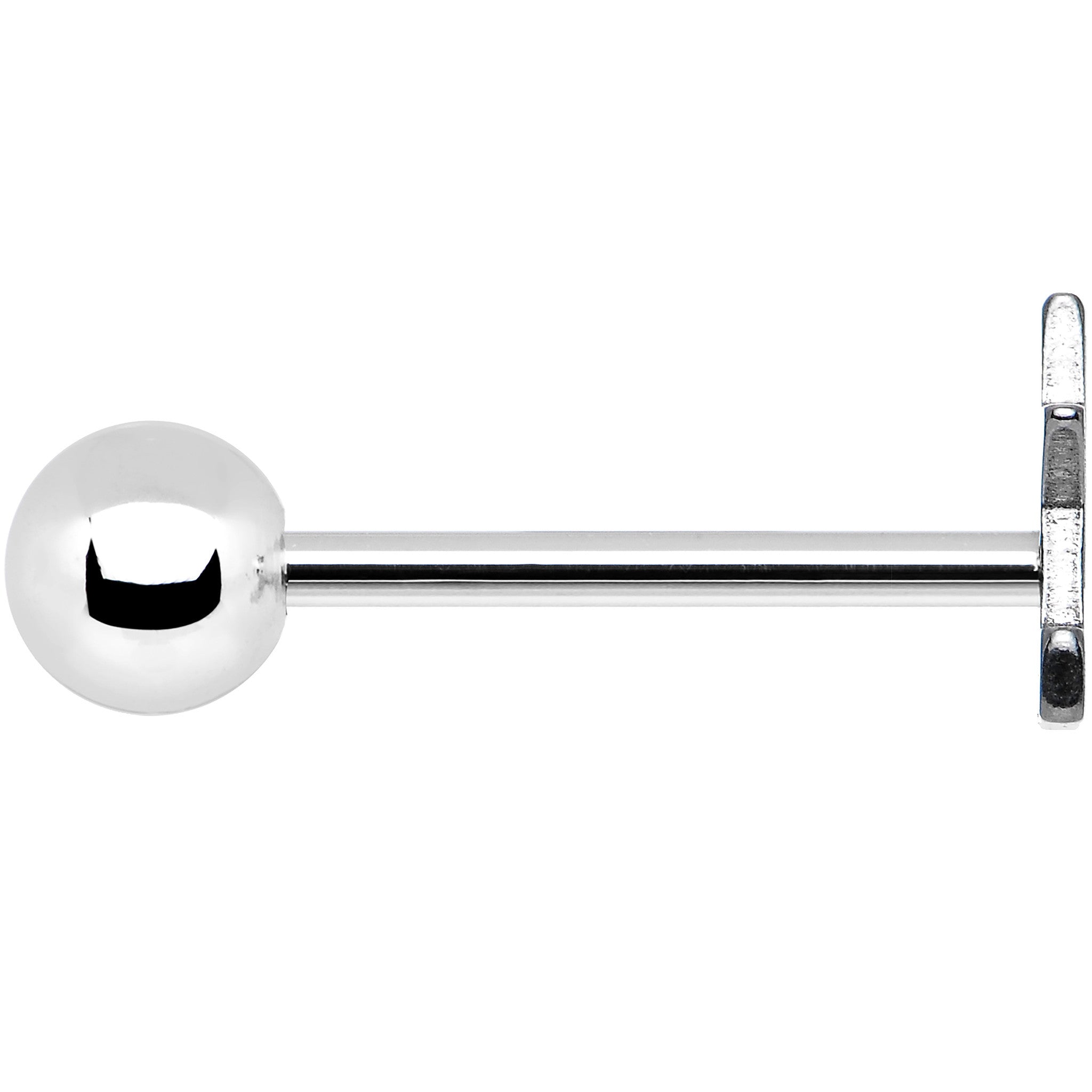 BodyCandy Officially Licensed NFL Cut Out Dallas Cowboys Tongue Ring Barbell — detail close-up